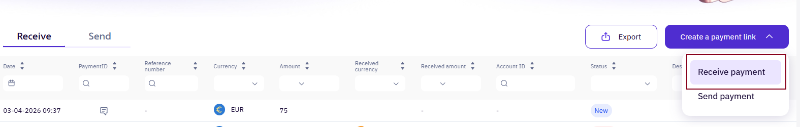 Create payment link